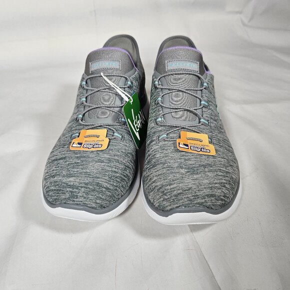 Skechers Slip-Ins Summits Dazzling Haze Gray Sneakers Women's Size 10 Vegan - Picture 4 of 11